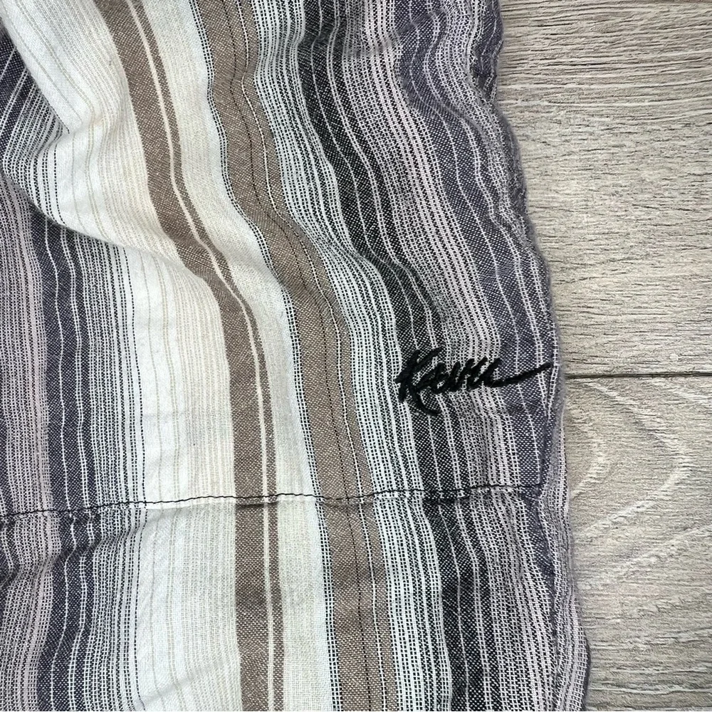 Kavu Tiba Multi Color Striped Ankle Roll Pants Organic Cotton Size Large - Picture 9 of 12